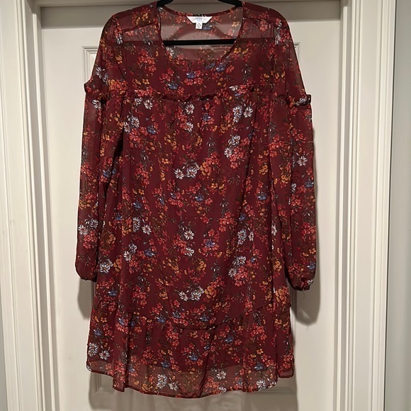 Time and true Xl floral print midi dress (nwt) - Picture 1 of 5